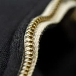 The Strike Gold Loopwheeled Zip Hoodie (Black)