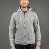The Strike Gold Loopwheeled Zip Hoodie (Grey)