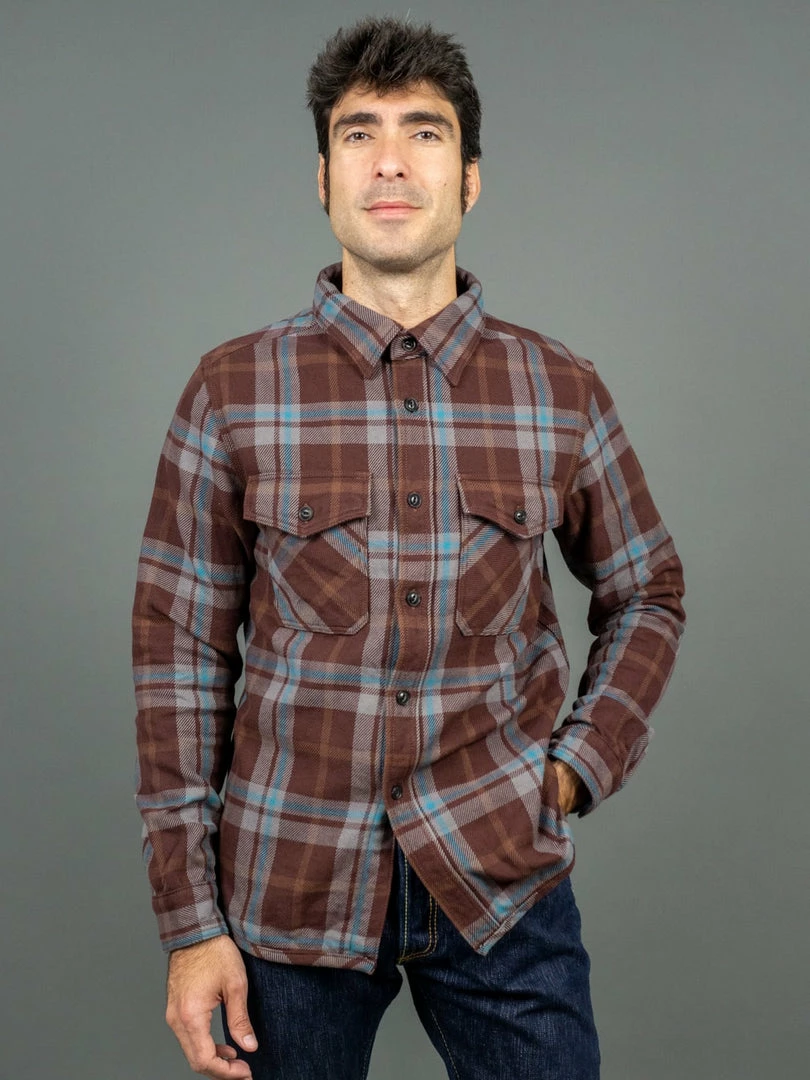 UES Extra Heavy Flannel Shirt Wine 3 UES Extra Heavy Flannel Shirt Wine