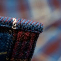 UES Heavy Flannel Shirt Dark Blue Check