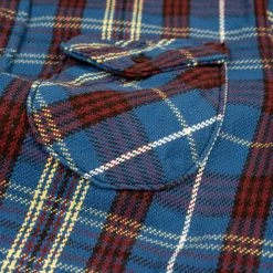 UES Heavy Flannel Shirt Dark Blue Check