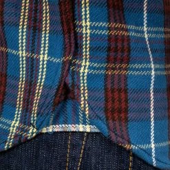 UES Heavy Flannel Shirt Dark Blue Check