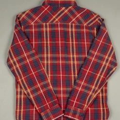 UES Heavy Flannel Shirt Dark Red Check