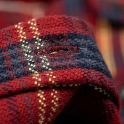 UES Heavy Flannel Shirt Dark Red Check