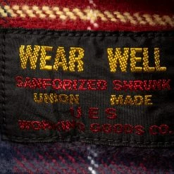 UES Heavy Flannel Shirt Dark Red Check