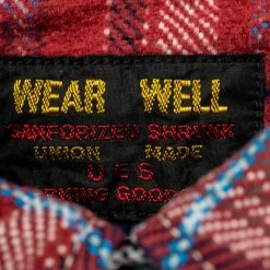 UES Heavy Flannel Shirt Red Small Check