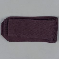 UES Yarn Uneveness Three-Ply Socks Brown