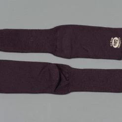 UES Yarn Uneveness Three-Ply Socks Brown