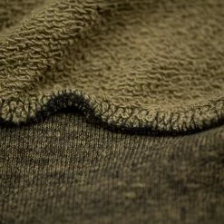 NEW ARRIVALS Loop & Weft Heather Slub Pile Back Hem Ribbed Cardigan Army Olive