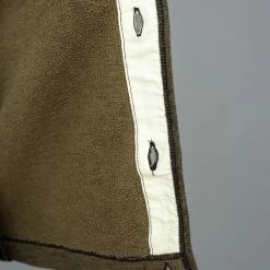 NEW ARRIVALS Loop & Weft Heather Slub Pile Back Hem Ribbed Cardigan Army Olive