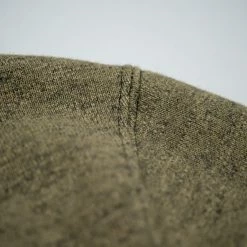 NEW ARRIVALS Loop & Weft Heather Slub Pile Back Hem Ribbed Cardigan Army Olive