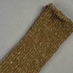 Nishiguchi Kutsushita Hemp Cotton Ribbed Socks Khaki