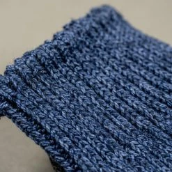 Nishiguchi Kutsushita Recycled Cotton Ribbed Socks Denim
