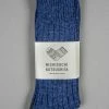 Nishiguchi Kutsushita Recycled Cotton Ribbed Socks Denim