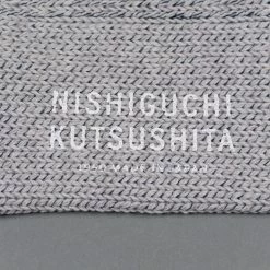 Nishiguchi Kutsushita Recycled Cotton Ribbed Socks Light Grey
