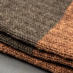 Nishiguchi Kutsushita Wool Cotton Slab Socks Brown