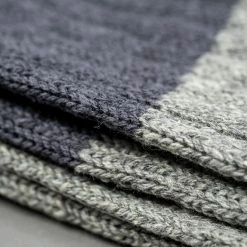 Nishiguchi Kutsushita Wool Cotton Slab Socks Charcoal