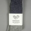 Nishiguchi Kutsushita Wool Cotton Slab Socks Charcoal