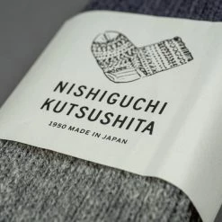 Nishiguchi Kutsushita Wool Cotton Slab Socks Charcoal