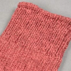 Nishiguchi Kutsushita Wool Cotton Slab Socks Red