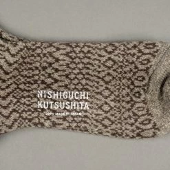 Nishiguchi Kutsushita Wool Jacquard Socks Grey 21 Nishiguchi Kutsushita Wool Jacquard Socks Grey