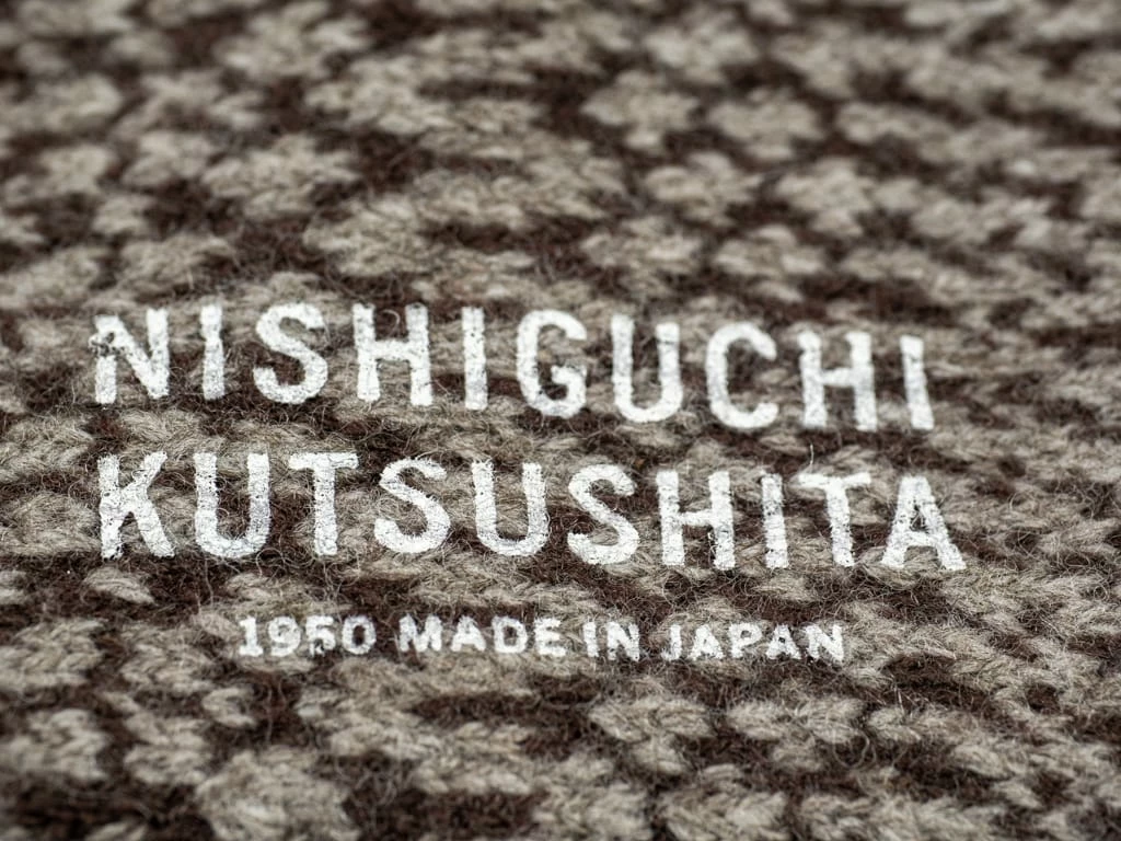 Nishiguchi Kutsushita Wool Jacquard Socks Grey 9 Nishiguchi Kutsushita Wool Jacquard Socks Grey