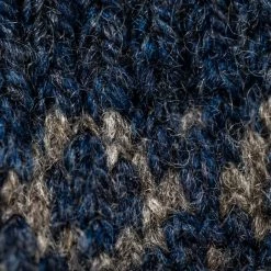 Nishiguchi Kutsushita Wool Jacquard Socks Navy