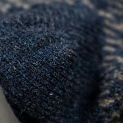 Nishiguchi Kutsushita Wool Jacquard Socks Navy