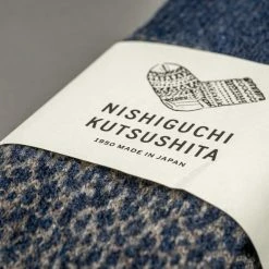 Nishiguchi Kutsushita Wool Jacquard Socks Navy