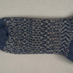 Nishiguchi Kutsushita Wool Jacquard Socks Navy