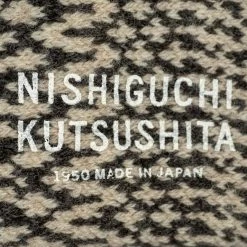 Nishiguchi Kutsushita Wool Jacquard Socks Oatmeal