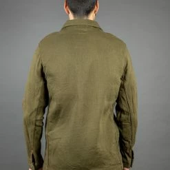 ONI Denim 03100-OLVDR Sashiko Dobby Coverall Jacket Olive Drab