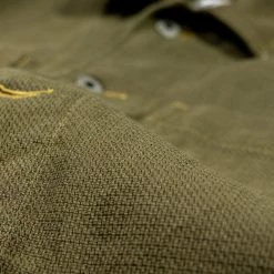 ONI Denim 03100-OLVDR Sashiko Dobby Coverall Jacket Olive Drab