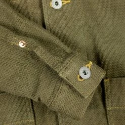 ONI Denim 03100-OLVDR Sashiko Dobby Coverall Jacket Olive Drab