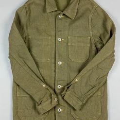 ONI Denim 03100-OLVDR Sashiko Dobby Coverall Jacket Olive Drab
