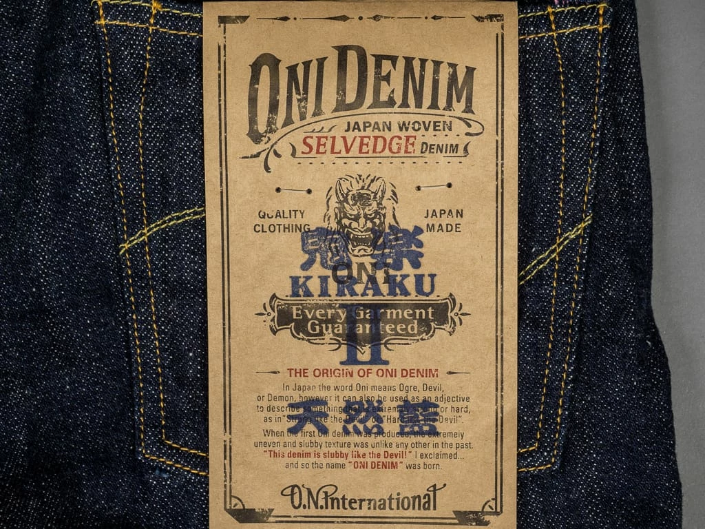 ONI Denim 515 "Kiraku II" 12oz Natural Indigo Tight Straight Jeans 22 ONI Denim 515 "Kiraku II" 12oz Natural Indigo Tight Straight Jeans