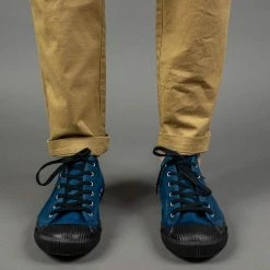 PRAS Sneakers Pras Shellcap Low Indigo Hand Dyed Sneakers 45 PRAS Sneakers Pras Shellcap Low Indigo Hand Dyed Sneakers