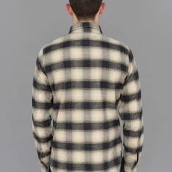 NEW ARRIVALS Rogue Territory BM Shirt Natural Brushed Plaid