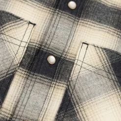 NEW ARRIVALS Rogue Territory BM Shirt Natural Brushed Plaid 38 NEW ARRIVALS Rogue Territory BM Shirt Natural Brushed Plaid