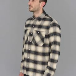 NEW ARRIVALS Rogue Territory BM Shirt Natural Brushed Plaid 24 NEW ARRIVALS Rogue Territory BM Shirt Natural Brushed Plaid
