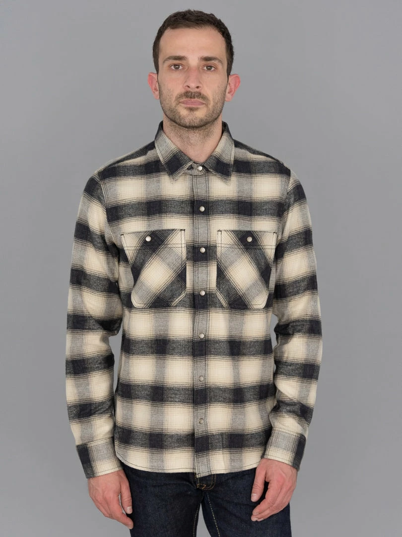 NEW ARRIVALS Rogue Territory BM Shirt Natural Brushed Plaid 3 NEW ARRIVALS Rogue Territory BM Shirt Natural Brushed Plaid