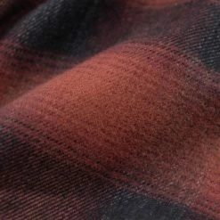 Rogue Territory Western Shirt Brick Red Brushed Plaid