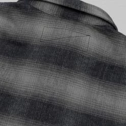 NEW ARRIVALS Rogue Territory BM Shirt Grey Brushed Plaid