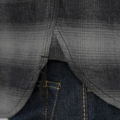 NEW ARRIVALS Rogue Territory BM Shirt Grey Brushed Plaid