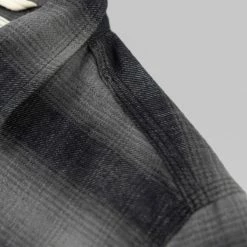 NEW ARRIVALS Rogue Territory BM Shirt Grey Brushed Plaid