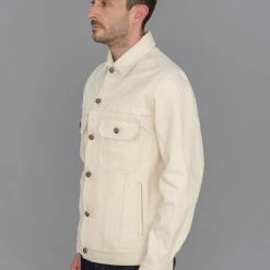 NEW ARRIVALS Rogue Territory 14oz Cruiser Jacket Ecru Selvedge