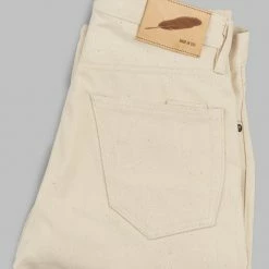 NEW ARRIVALS Rogue Territory 14oz Silveridge Ecru Slim Straight Jeans