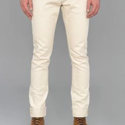 NEW ARRIVALS Rogue Territory 14oz Silveridge Ecru Slim Straight Jeans