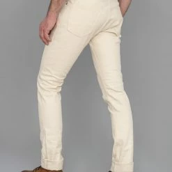 NEW ARRIVALS Rogue Territory 14oz Silveridge Ecru Slim Straight Jeans
