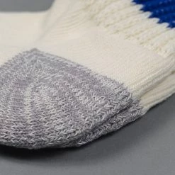 ROTOTO Coarse Ribbed Oldschool Crew Socks Blue/Orange